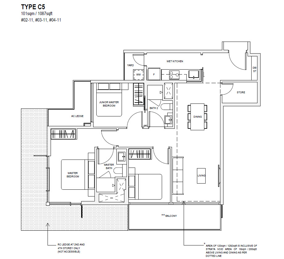 Floor Plans and Layout for The Verandah Residences Oxley